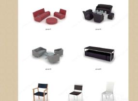 各式桌子椅子合集SU模型