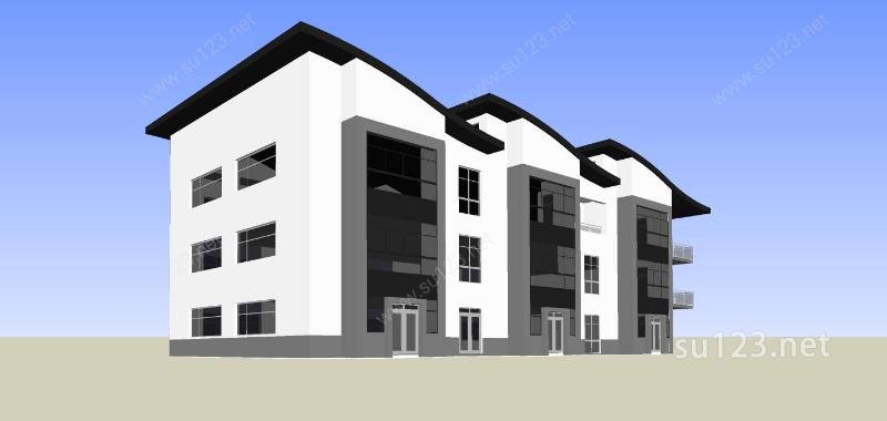 新中式风格公寓SU模型