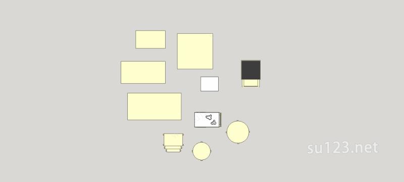 室内家具--办公桌SU模型下载草图大师sketchup模型