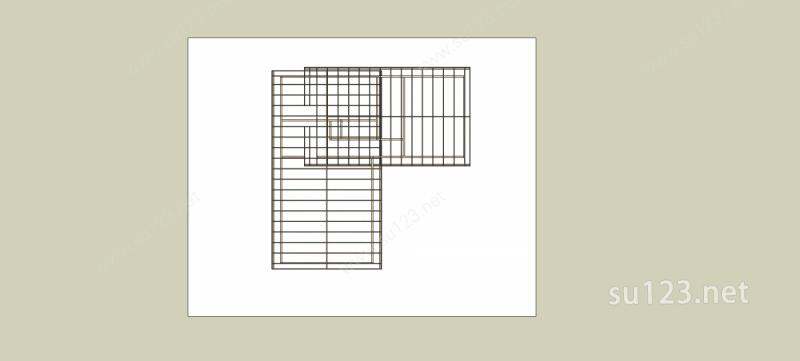 小屋框架结构SU模型下载草图大师sketchup模型
