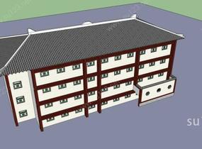 中式宿舍SU模型