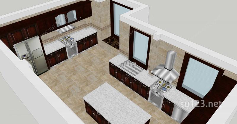 室内-厨房SU模型下载草图大师sketchup模型