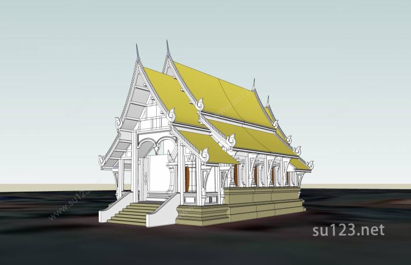 泰式古建筑SU模型