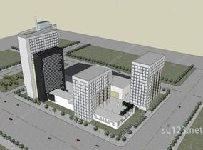 包头政府办公楼方案二SU模型