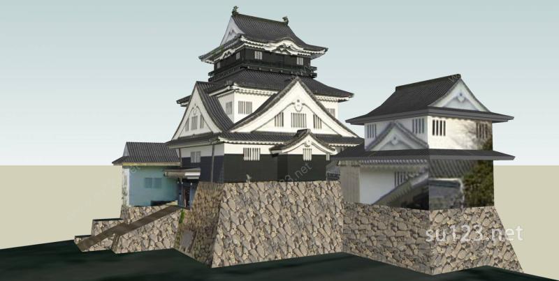 日本–寺庙SU模型