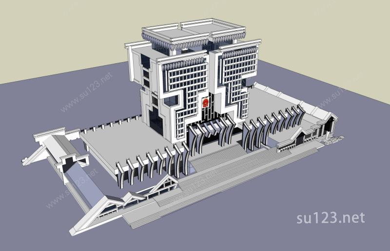 现代高层政府办公楼SU模型