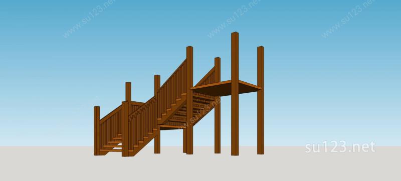 楼梯SU模型下载草图大师sketchup模型