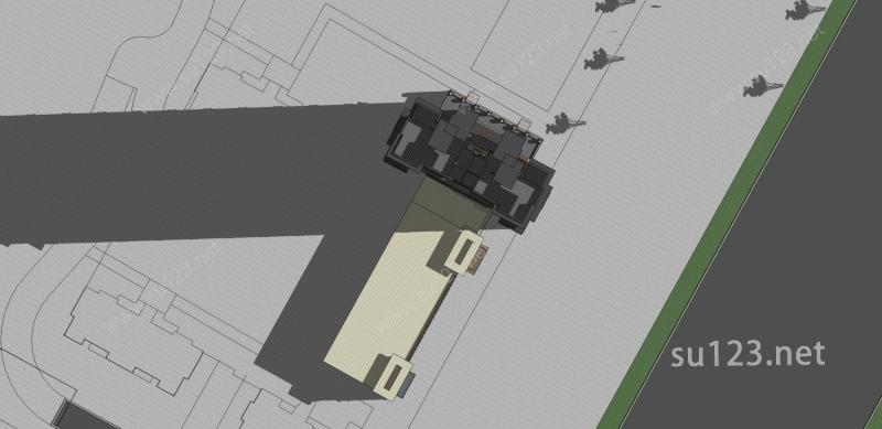 新古典风格商业住宅楼SU模型下载草图大师sketchup模型