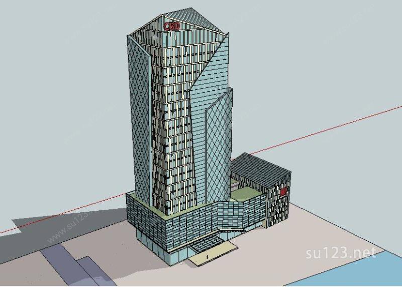 办公大楼方案2SU模型