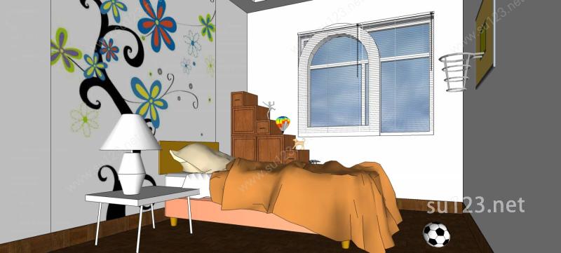 家装--卧室SU模型下载草图大师sketchup模型