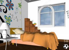 家装–卧室SU模型