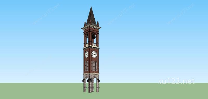 英式钟楼SU模型