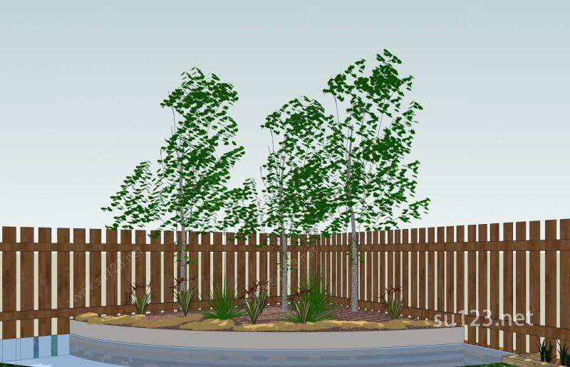 庭院景观SU模型下载草图大师sketchup模型