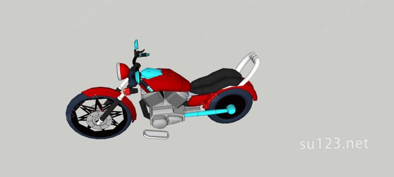 摩托车SU模型下载草图大师sketchup模型