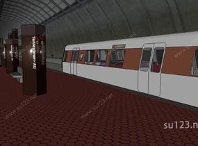 城市地铁站模型SU模型