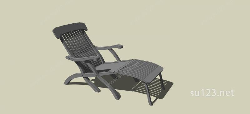 木椅SU模型