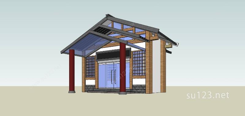 建筑构件-门头入口SU模型下载草图大师sketchup模型