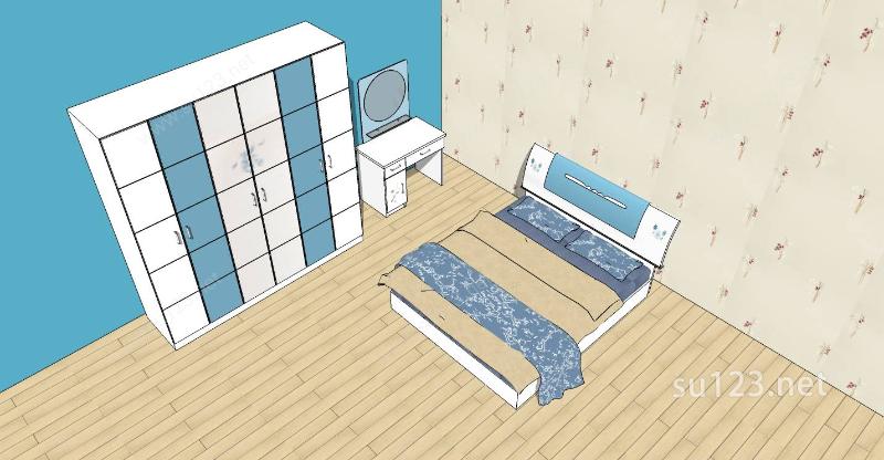 室内-卧室SU模型下载草图大师sketchup模型
