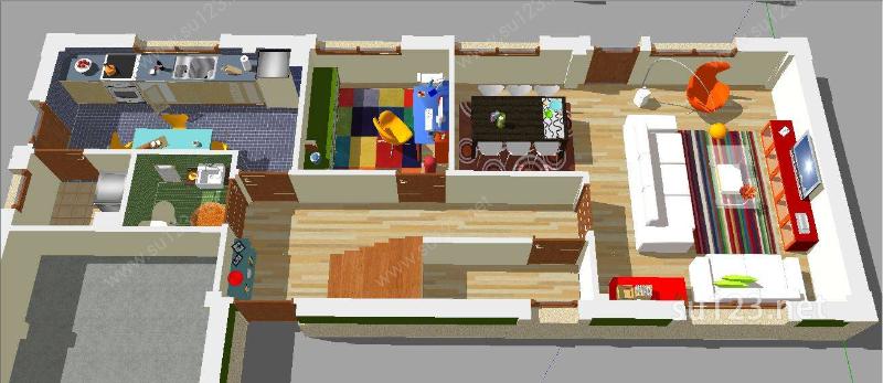 住宅室内设计1SU模型