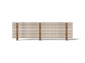 竹篱笆木栅栏 (44)SU模型