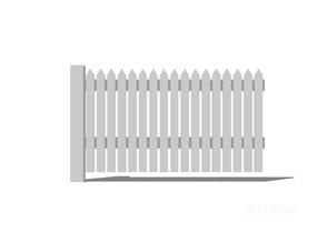 竹篱笆木栅栏 (119)SU模型