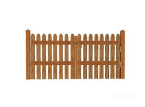 竹篱笆木栅栏 (143)SU模型