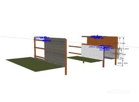 竹篱笆木栅栏 (114)SU模型