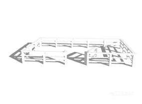 竹篱笆木栅栏 (84)SU模型