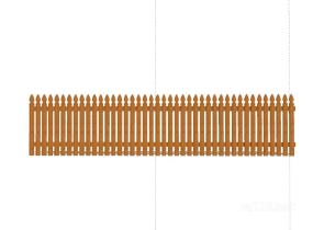 竹篱笆木栅栏 (92)SU模型