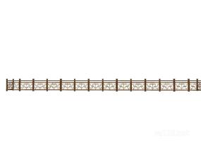 竹篱笆木栅栏 (4)SU模型