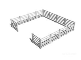 竹篱笆木栅栏 (139)SU模型