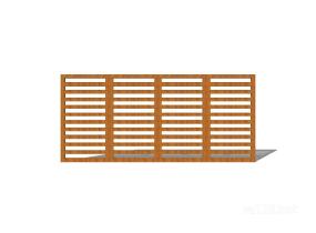 竹篱笆木栅栏 (47)SU模型