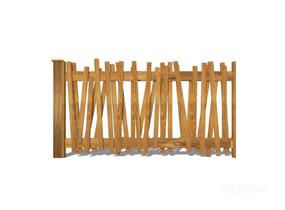 竹篱笆木栅栏 (66)SU模型