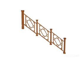 竹篱笆木栅栏 (135)SU模型