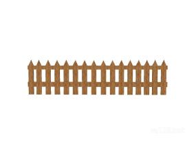 竹篱笆木栅栏 (128)SU模型