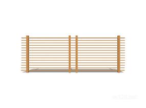 竹篱笆木栅栏 (30)SU模型