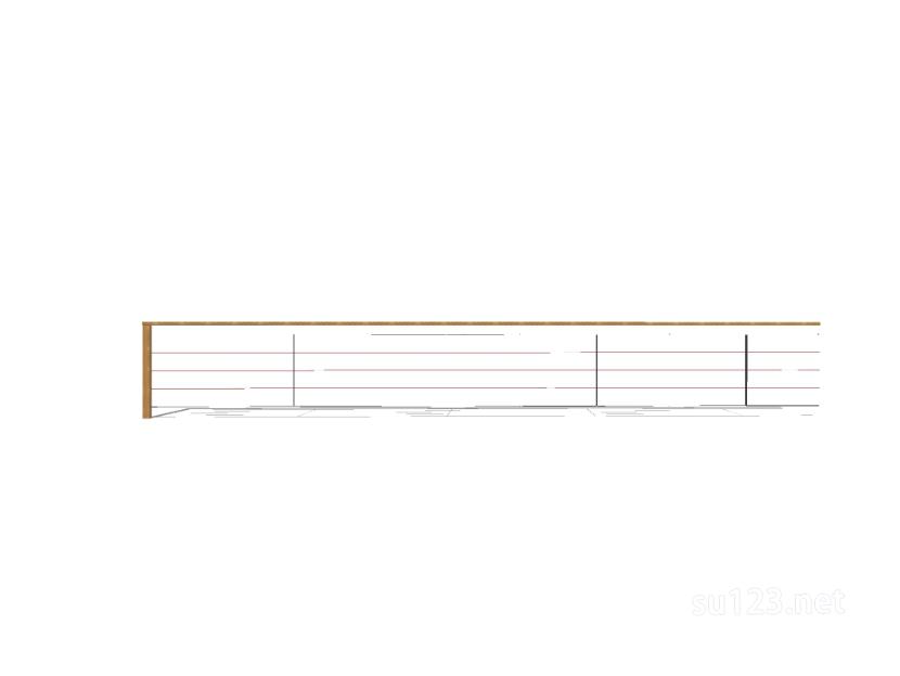 竹篱笆木栅栏 (96)SU模型