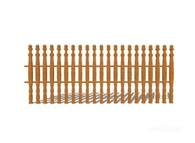 竹篱笆木栅栏 (110)SU模型