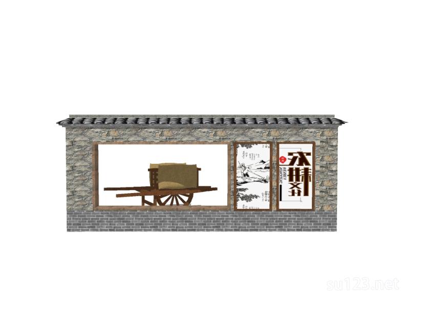 农耕文化景墙 (54)SU模型