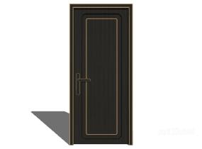 新中式卧室门门扇9 (3)SU模型
