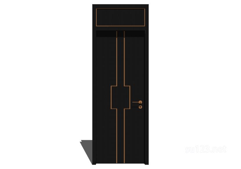 新中式卧室门门扇9 (7)SU模型草图大师sketchup模型