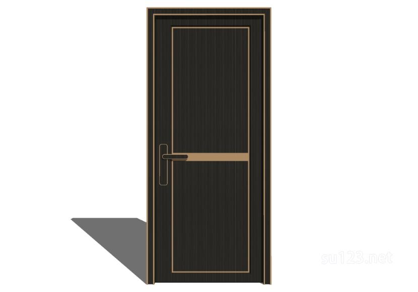 新中式卧室门门扇9 (2)SU模型