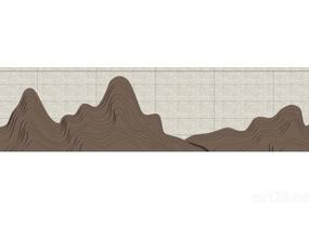 山水景墙山石片岩28SU模型