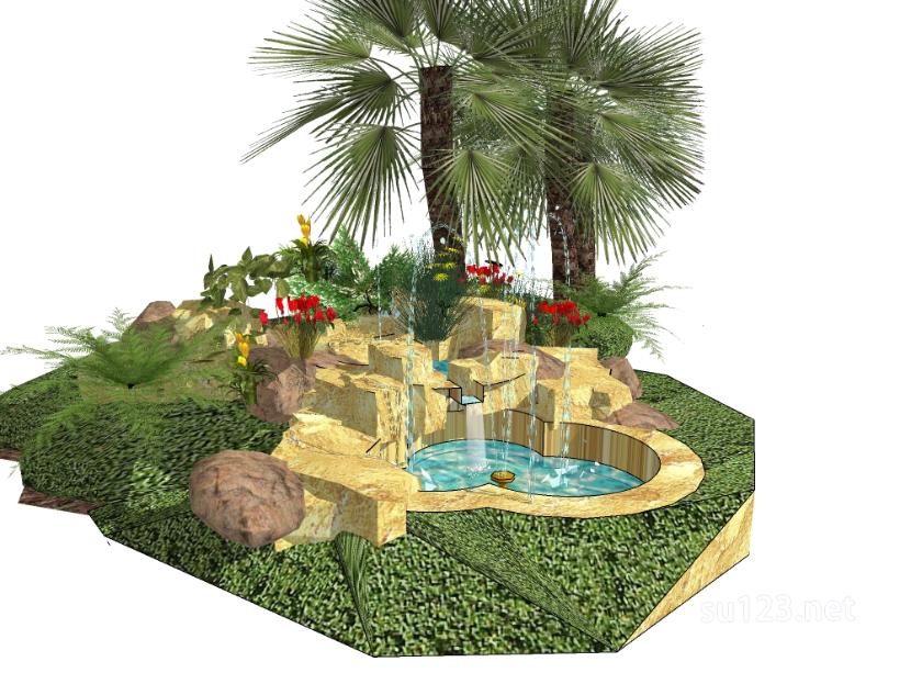 景观喷泉 (8)SU模型