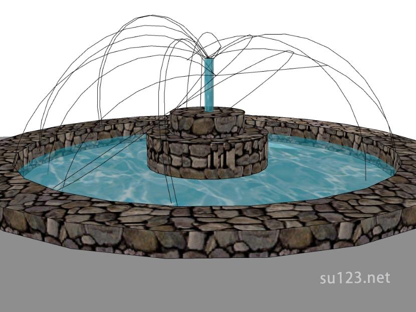 景观喷泉 (31)SU模型草图大师sketchup模型