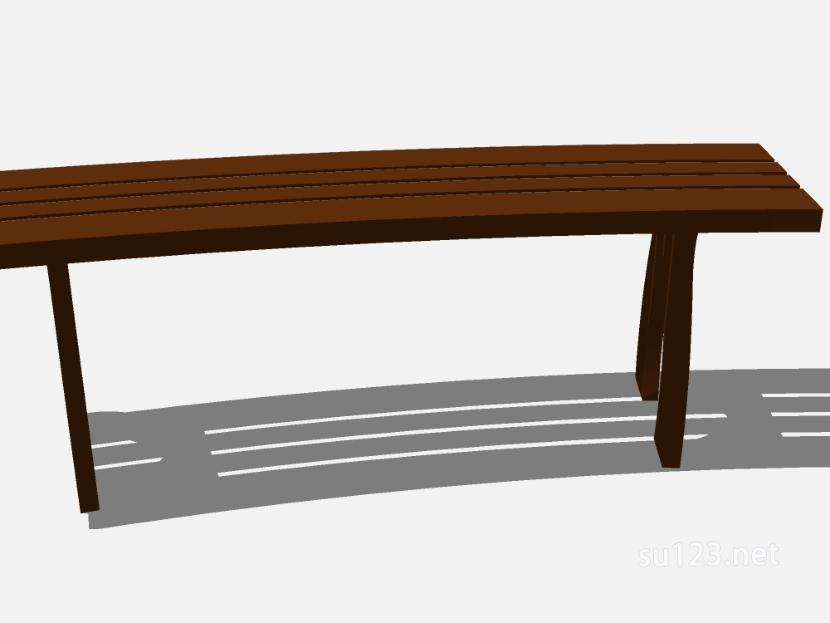 现代户外条形座椅 (99)SU模型草图大师sketchup模型