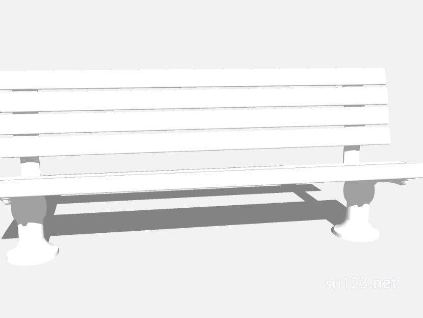 现代户外条形座椅 (120)SU模型草图大师sketchup模型