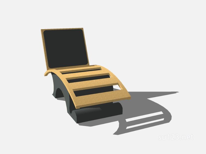 曲线户外座椅 (36)SU模型