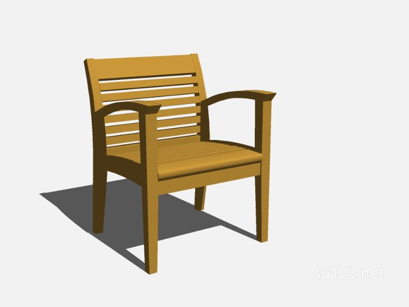 现代户外条形座椅 (130)SU模型草图大师sketchup模型