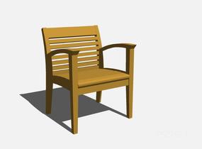 现代户外条形座椅 (130)SU模型